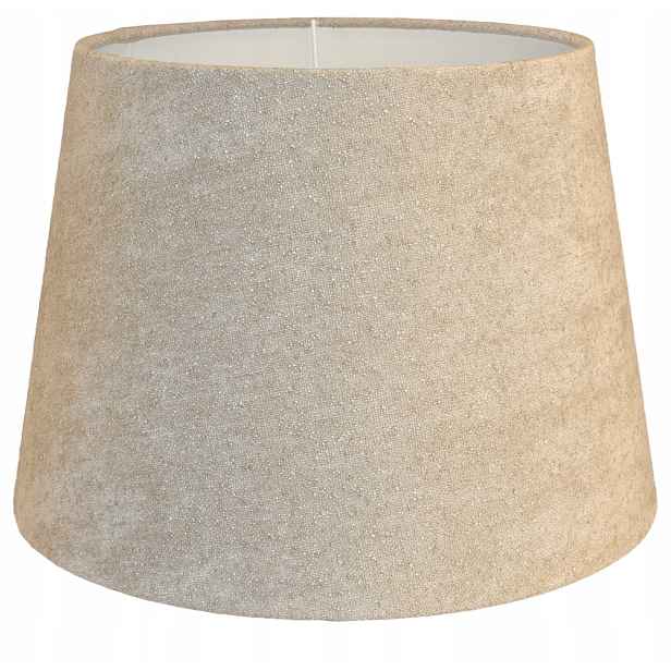 Stínítko kužel E27 béžové Boucle 34 44 h29 cm Zavinovací okraje Venosa