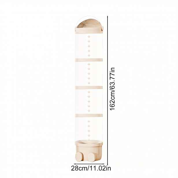 TEMU Kulatý plastový úložný box na panenky - výška 162 cm, multifunkční box na hračky, ideální pro uložení plyšových hraček, přenosný design odolný