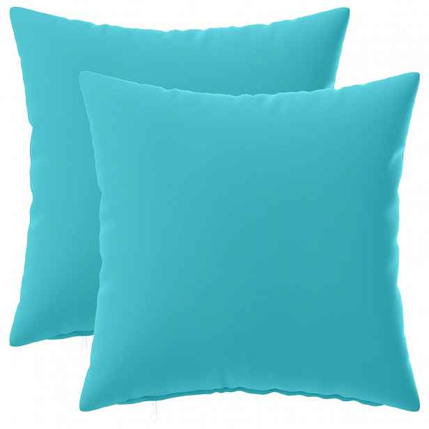 vidaXL Povlak na polštář 2 pcs HEERLEN Tyrkysová 30 x 30 cm Polyester
