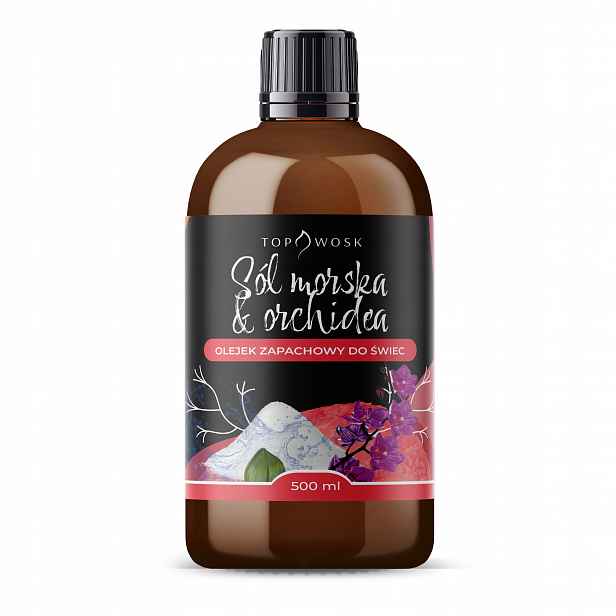 Vonný olej na svíčky Mořská sůl a Orchidej 500 ml na parafínový vosk