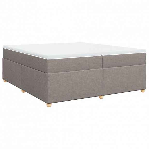 vidaXL Box spring postel s matrací taupe 200x200 cm textil