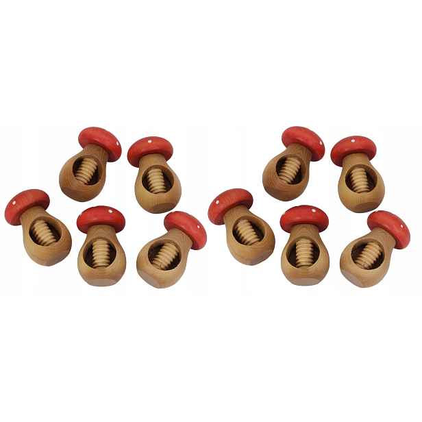 Set Louskáček na ořechy Hříbek muchomůrka červená malé tečky 10 kusů