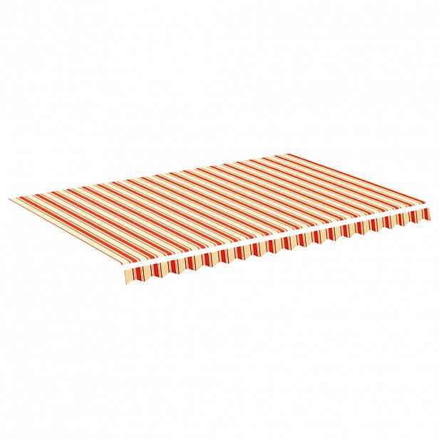 vidaXL Náhradní plachta na markýzu žlutá a oranžová 450 x 300 cm polyesterová