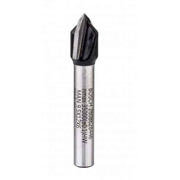 Bosch - Frézovací bit na dřevo, V-žlábkovací, 9,5x45 mm 2608628446