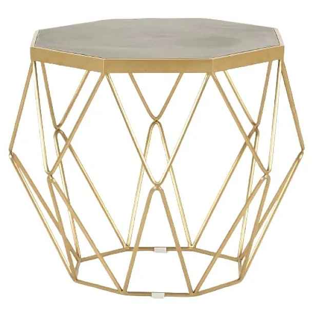 LivinHill Konferenční stolek Glamo 68 cm zlatý/šedý
