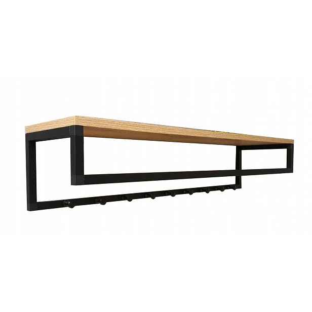 Stěnový Věšák s tyčí a policí 60 cm