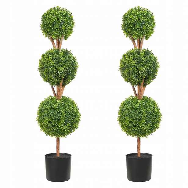 Umělá rostlina umělý zimostráz topiary 2 ks