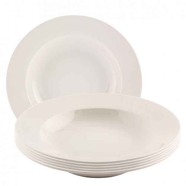 Hluboké porcelánové talíře 23 cm MariaPaula Klasika Nova Ecru 6 kusů