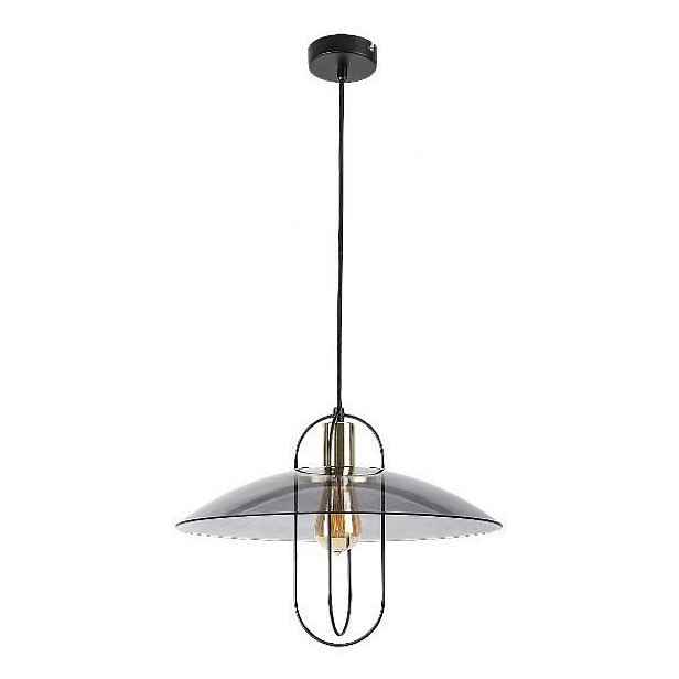 Industriální závěsná lampa s kouřovým stínidlem