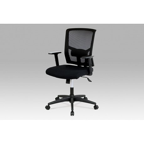 Kancelářská židle, látka černá - 48-60x50-58x95-105x44-54 cm
