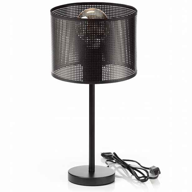 Noční Lampa Stolní Ažurová S Dírkami Stolní E27 Ledová Robustní Polská