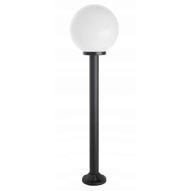 Stojací zahradní lampa skleněná koule 30 cm bílá nebo kouřová 130 cm Su-ma