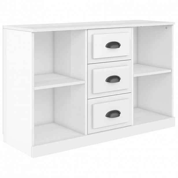 vidaXL Příborník bílý s vysokým leskem 104,5 x 35,5 x 67,5 cm kompozit