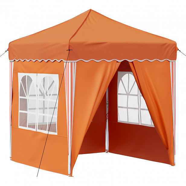 vidaXL Párty stan s výsuvným stánkem 195 x 195 x 245 cm Oranžová