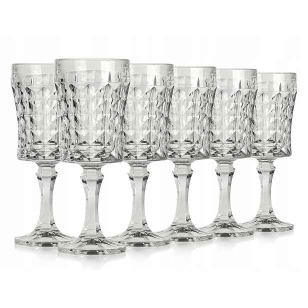 Křišťálové skleničky těžké pevné na víno Bohemia Diamond 200 Ml 6 ks