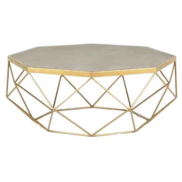 LivinHill Konferenční stolek Glamour 106 cm zlatý/šedý