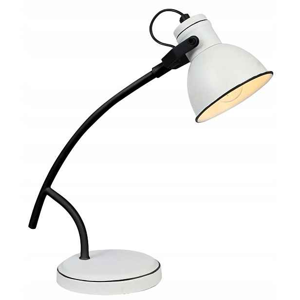 Moderní Noční kancelářská lampa na psací stůl kovová černobílá 40W E14