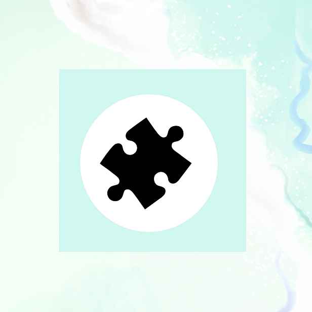 Označto Štítek, nálepka do dětského pokoje, černá na bílém podkladu - Puzzle