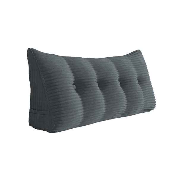 Vercart ZÁDOVÝ POLŠTÁŘ na postel kord Šedý 120 cm