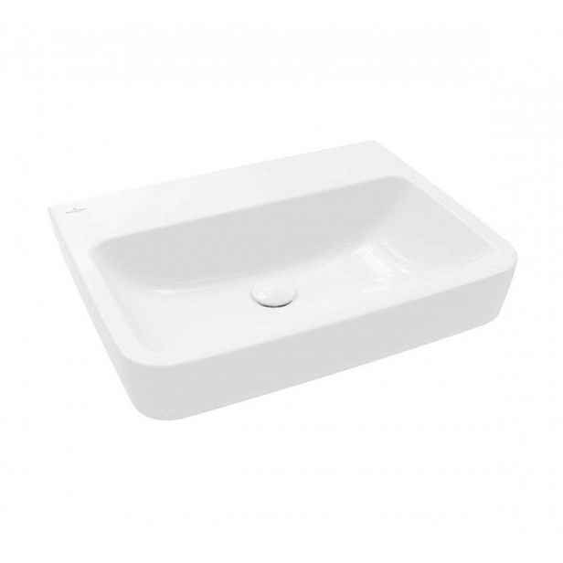 Villeroy & Boch O.novo - Umyvadlo na desku, 60x46 cm, bez přepadu, bez otvoru pro baterii, CeramicPlus, alpská bílá 4A416FR1