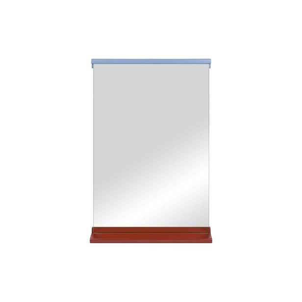 Nástěnné zrcadlo s poličkou  s dřevěným rámem 50x75 cm Lun – noo.ma
