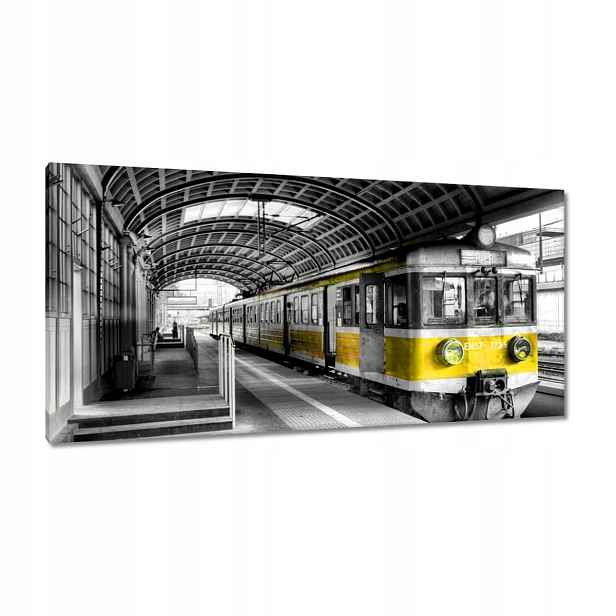 Obrazy 115x55 Žlutý vlak