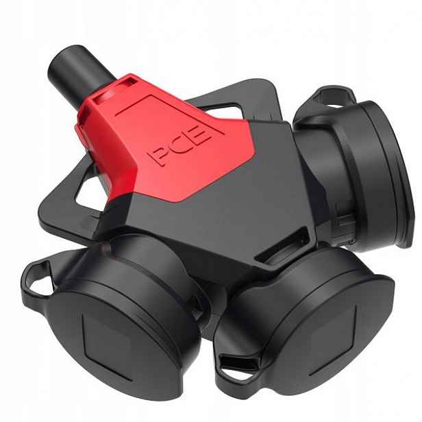 Rozdělovač t-rozdělovač 3x230V gumový IP54 243711-SRW Pce