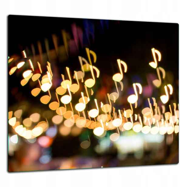 Skleněná Ochranná Deska Panel Lepidlo 65x60 Noty