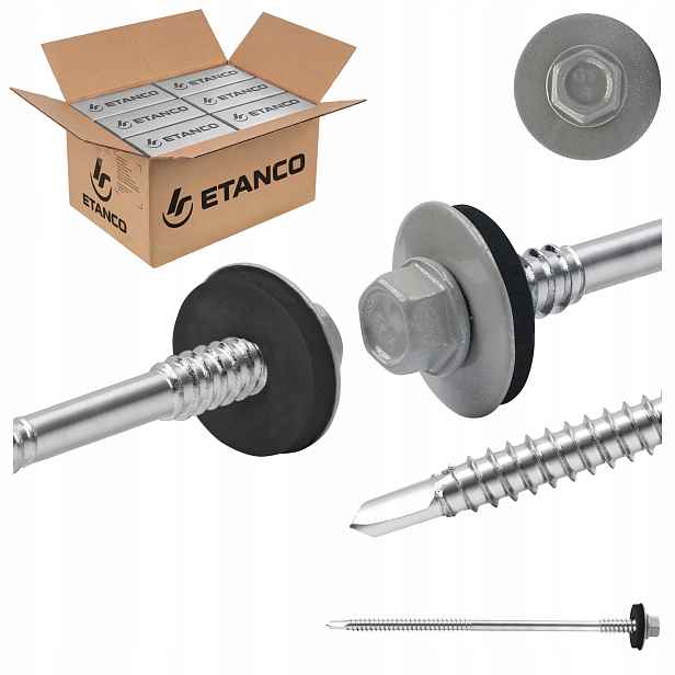 Šrouby do sendvičové desky 125 mm Ral 9006 600 ks pro kov Etanco GT6