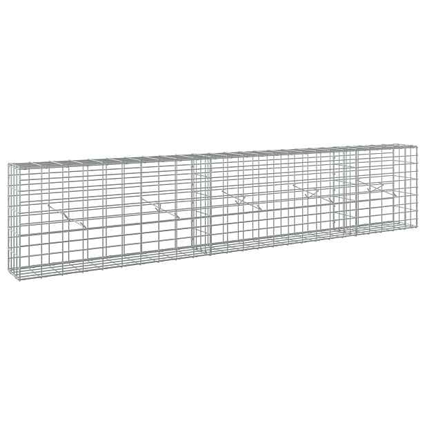 vidaXL Gabion s drátem 3,5 mm a síťkou 5x10 cm 250x20x50 cm
