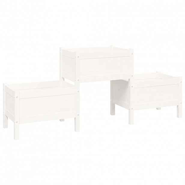vidaXL Truhlík bílý 178,5 x 44 x 75 cm masivní borové dřevo