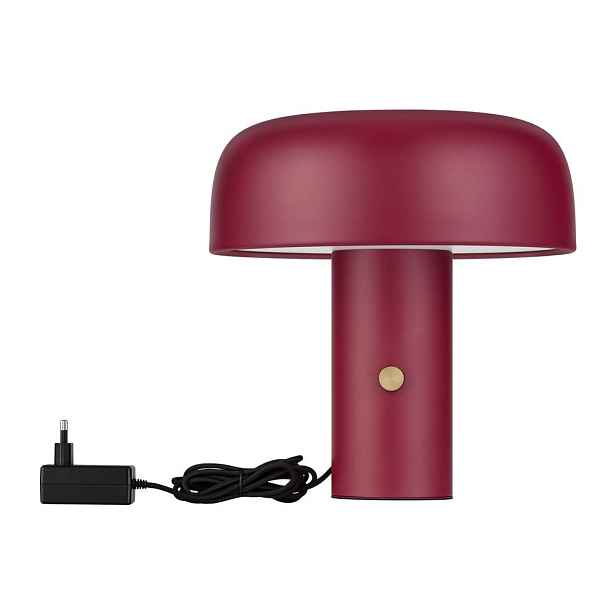 Vínová kovová LED stmívatelná stolní lampa (výška 31 cm) Noelia – Nova Luce