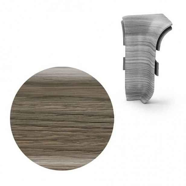 Vnitřní roh k soklu Naturel dub Bourbon černý , PVC délka 0,5 cm, výška hrany 56 mm, NATNGTW70