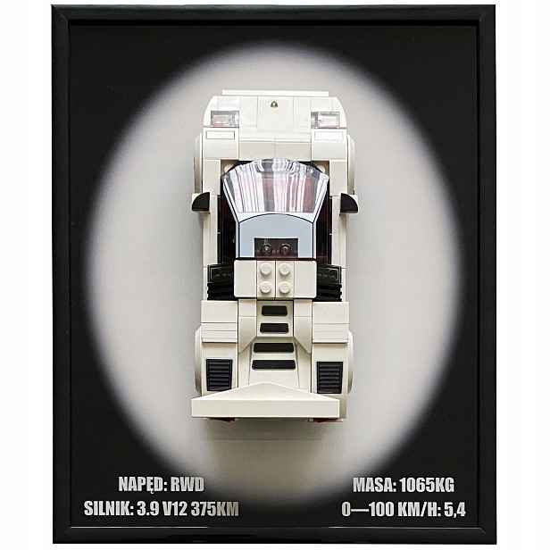 Rámeček s držákem pro Lego Speed Champions 76908 Lamborghini Countach