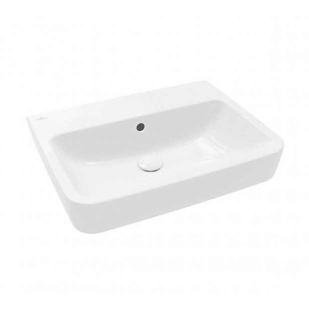 Villeroy & Boch O.novo - Umyvadlo na desku, 60x46 cm, s přepadem, bez otvoru pro baterii, alpská bílá 4A416J01