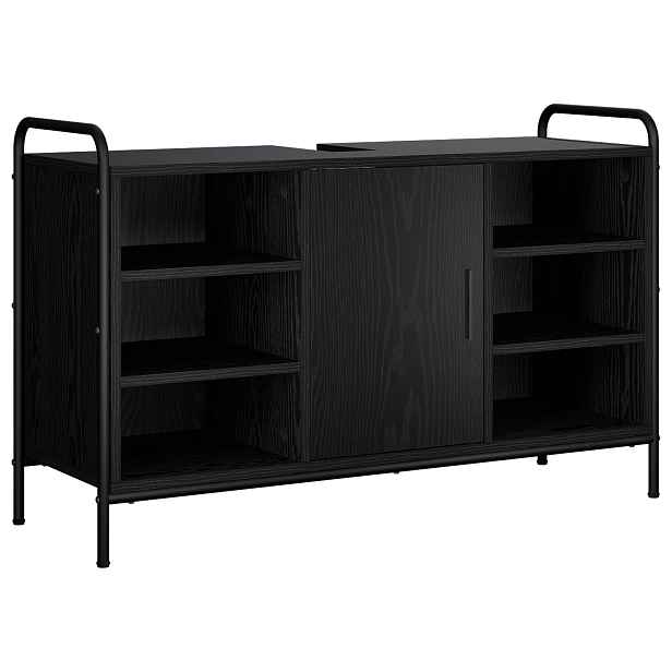 vidaXL Koupelnová skříň Černý dub 95 x 34 x 61 cm Kompozitní dřevo