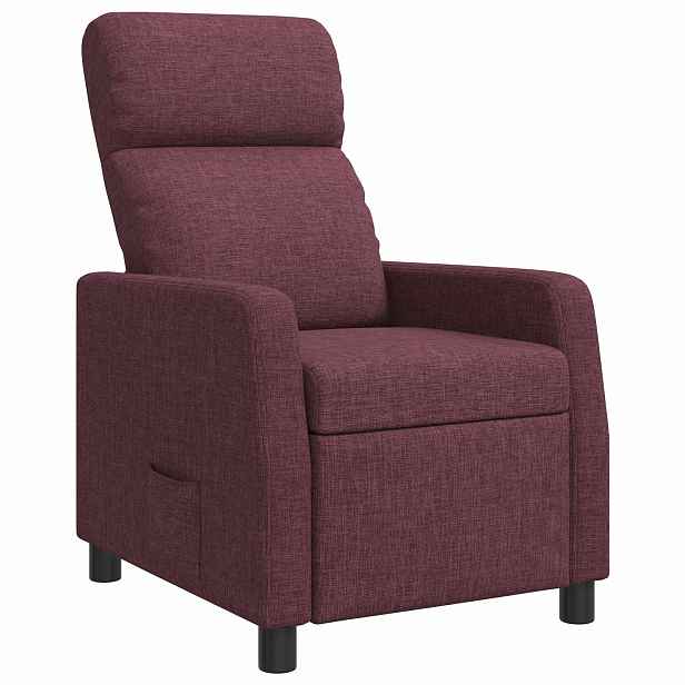 vidaXL Křeslo s funkcí ležení Fialová Textil