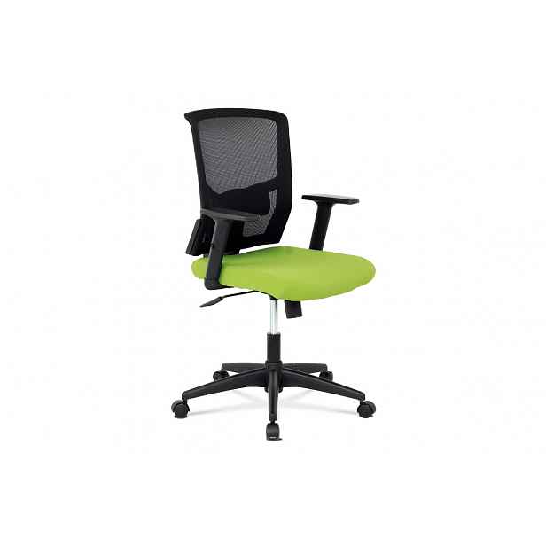 Kancelářská židle, látka zelená + černá - 48-60x50-58x95-105x44-54 cm