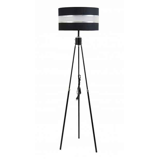 Moderní podlahová lampa trojnožka černá 160 cm