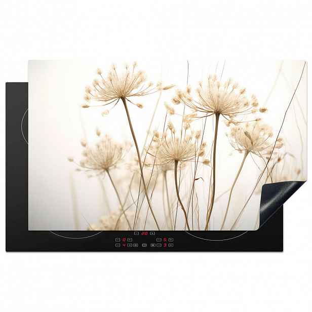 MuchoWow KRYT NA INDUKČNÍ DESKU Květiny - bílé - sluneční světlo 85x52 cm