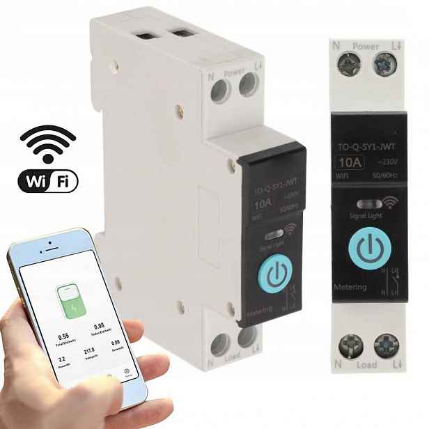 Wifi Relé 25A Tuya Smart Spínač na Din lištu On/off ovladač