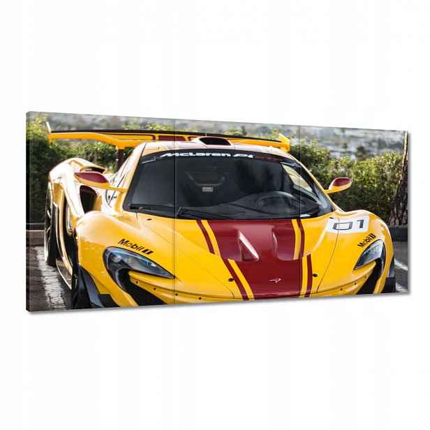 Obrazy 180x90 Žluté sportovní auto