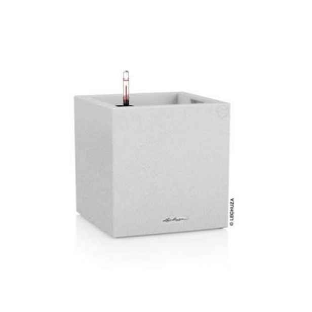 Květináč CANTO Stone nízký komplet set bílá 30cm