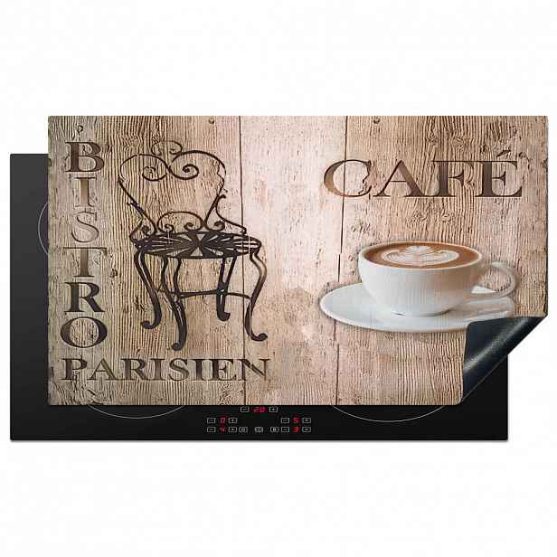 MuchoWow KRYT NA INDUKČNÍ DESKU Bistro Parisien - Kavárna - Káva - Vintage 89.6x51.6 cm