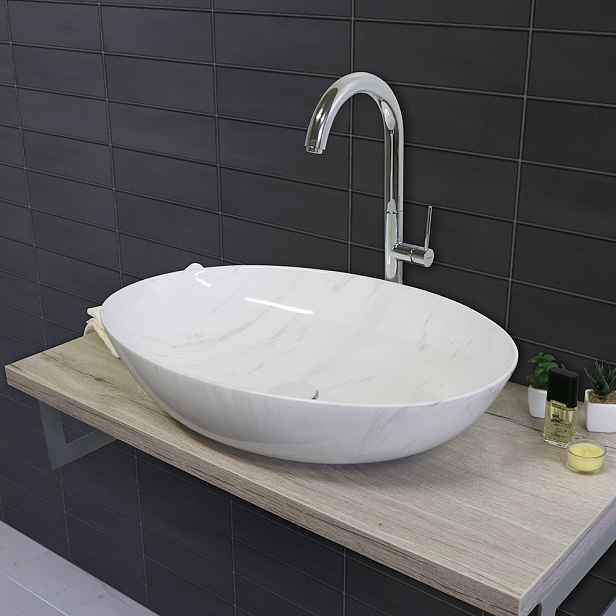 PREMIUM keramické umyvadlo 67x44,5x14,5 cm