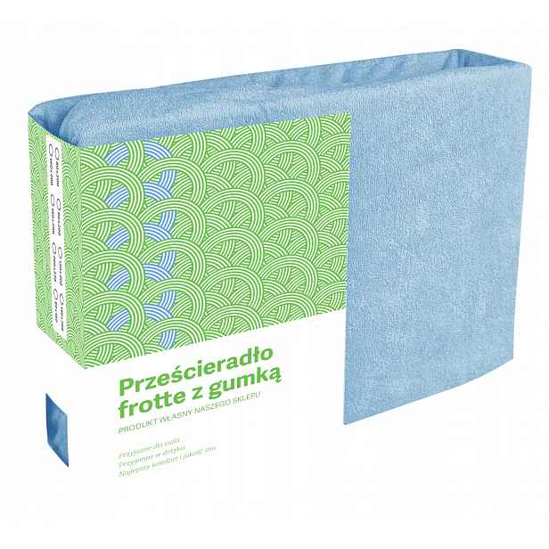 Prostěradlo 200X220 Froté S Gumičkou, Modré, Matné, Silné, Husté