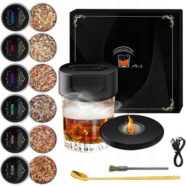 Sada Na Uzení Whisky Smoker S Nářadím, Na Drinky, Barmanská Usb
