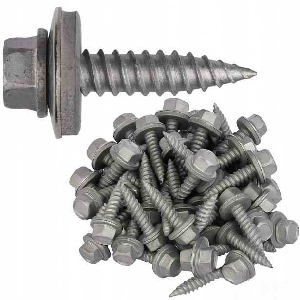 Samovrtný Šroub Do Plechu Nerezová Ocel A2 6x25mm Podložka S16 250 ks