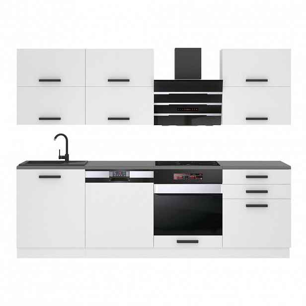 B BELINI GROUP KUCHYŇSKÁ LINKA Madison 240 cm, s pracovními deskami, Bílá matná
