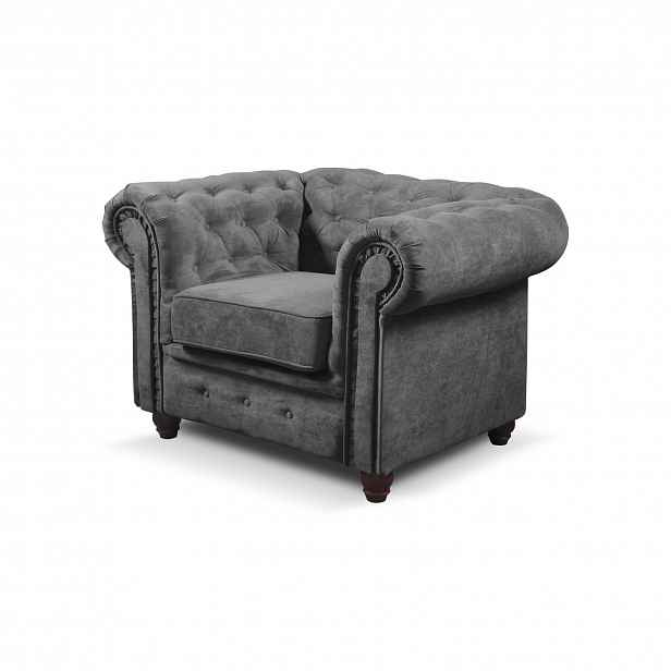 Křeslo Infinity Chesterfield Šedá
